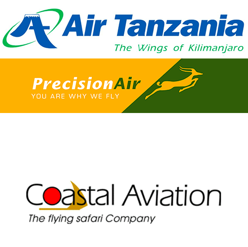 Air Tanzania, Precision Air, and Coastal logos